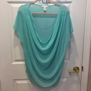 Design History Blouse - Mint Green Size 1X